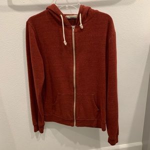 Threads for Thought Red Zip Up Hoody